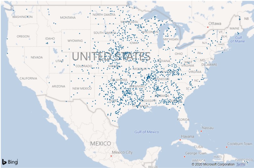 Small Rural PHA Map - 2-26-2020